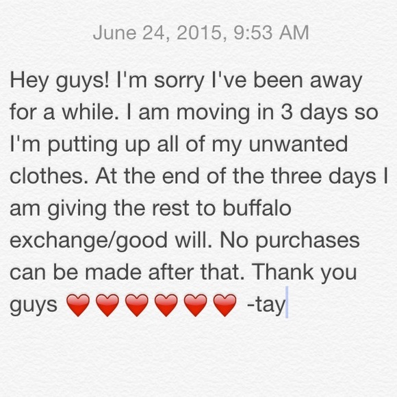 Moving!! 3 days to buy