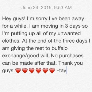 Moving!! 3 days to buy