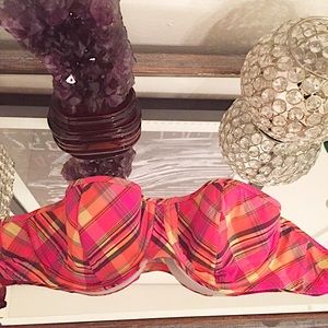 Victorias secret plaid bathing suit strapless top