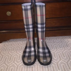Burberry rain boots