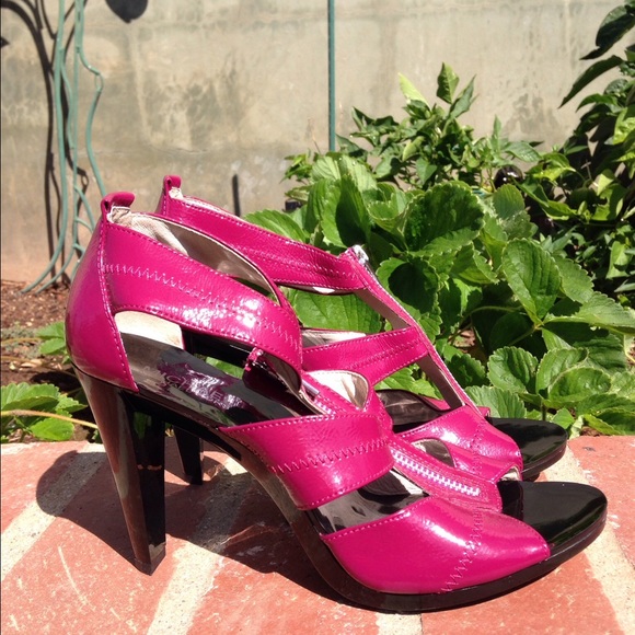 Michael Kors Berkley Patent Leather T-Strap Heels