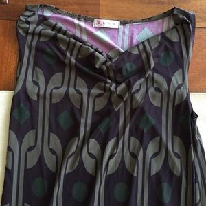 GLAM cowl neck sleeveless dress