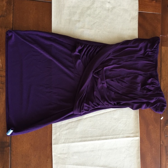 AQUA Purple strapless cocktail/party dress