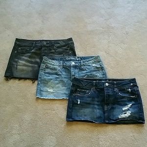 👭 2 American Eagle Denim Skirts