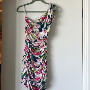 Express one shoulder floral dress, size 4