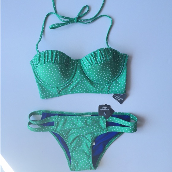 BRAND NEW!Abercrombie & Fitch Swimsuit Polkdots.