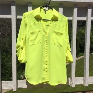 EXPRESS Long Sleeve Button-Up