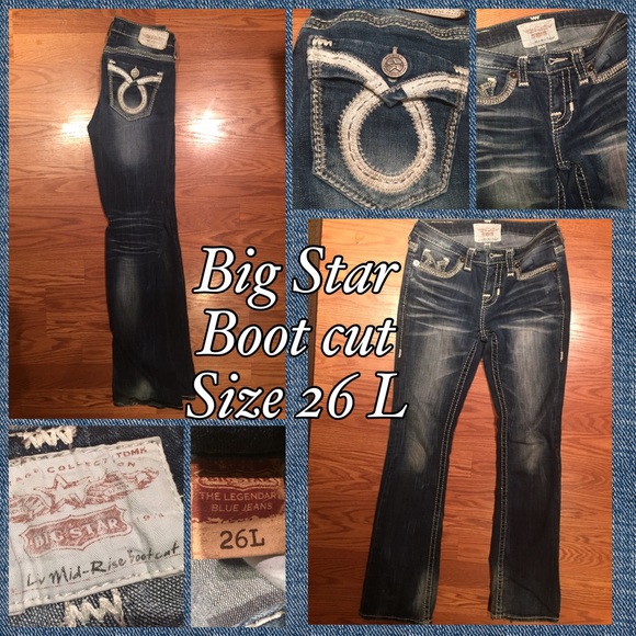 girls big star bootcut jeans!!