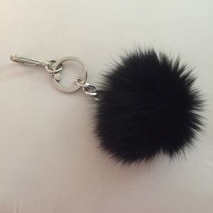 michael kors fur keychain pom pom