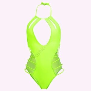 Lime green swimwear