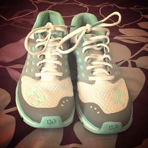 Gray & Blue Under Armour Sneakers!