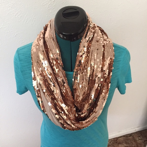 rose gold sequin shawl