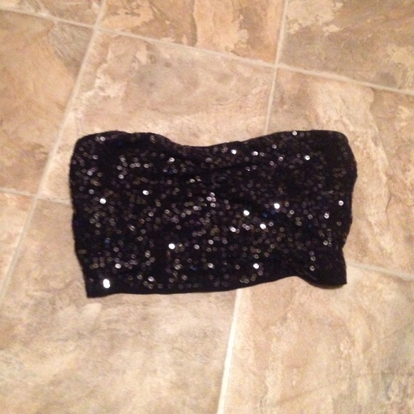 Black sequins bandeau