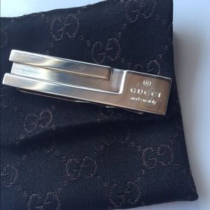 Authentic Gucci Sterling Silver Money Clip- w/box!