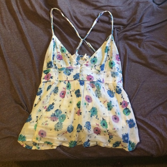 White floral babydoll top