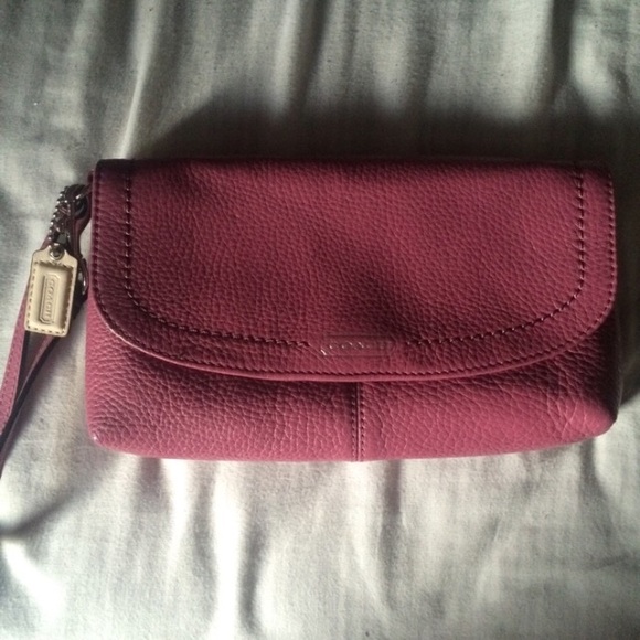 Purple Coach Wristlet