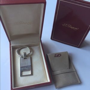 S.T. Dupont Sterling Silver Keychain-w/box