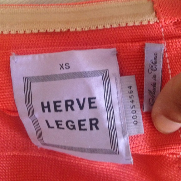 Authentic Strapless orange and white Herve dress - Picture 4 of 4