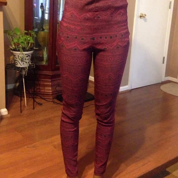 Maroon tribal pants