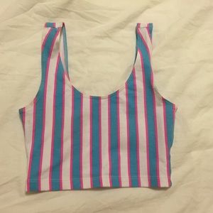 Printed Cotton Spandex Crop Tank American Apparel