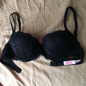 Black lace bra