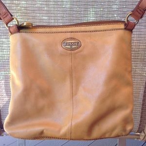 Mustard Fossil Crossbody Bag