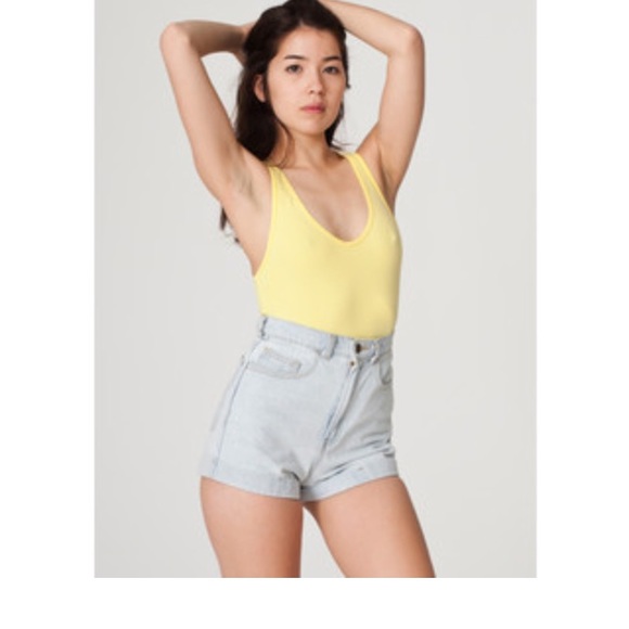 American apparel High-Waist Jean Cuff Short