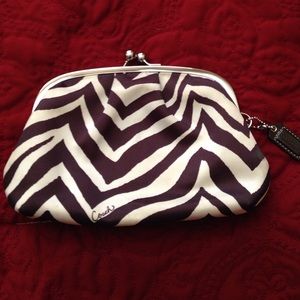 Adorable satin Coach clutch!