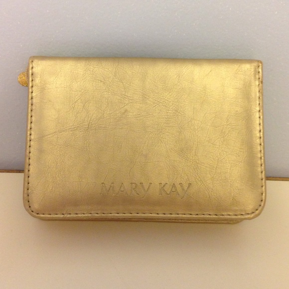 Mary Kay gold makeup clutch