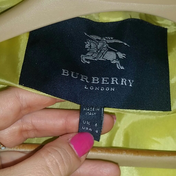 Canary Yellow Burberry London Trench coat - Picture 3 of 4