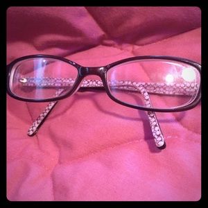 Brown and blue Coach eyeglass frames