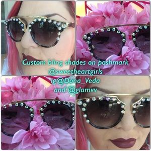 Custom bling sunglasses New💋 floral print
