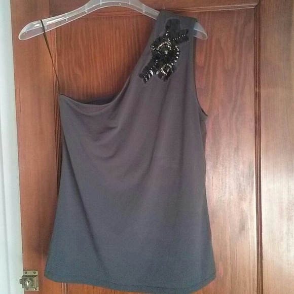 Embellished one-shoulder top The Limited Medium