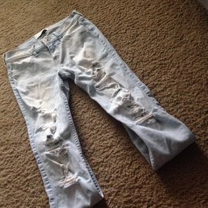 Distressed A&F jeans