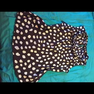 Fabulously adorable brown tank with white dots!