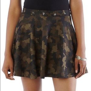 Star Studded Camo Skater Skirt
