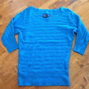 Blue 1/2 Sleeve Knit Sweater✨