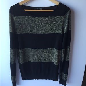 Black and Gold Long Sleeve Shirt