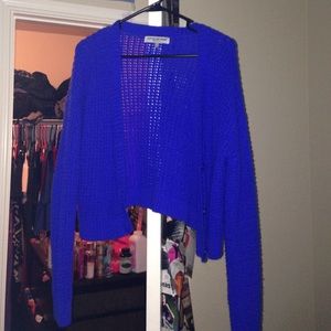 Bright blue Cardigan!