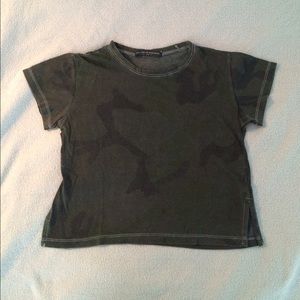 Brandy Melville camouflage cropped tee