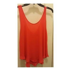 Lush, orange flowy tank