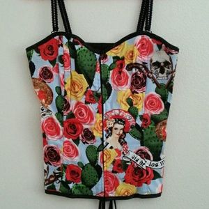 Dia De Los Muertos Corset Top