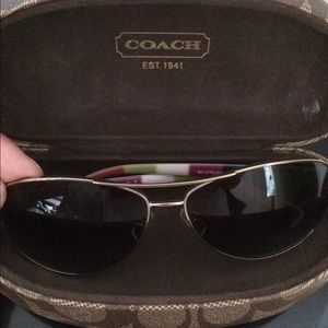 Authentic Coach aviator sunglasses