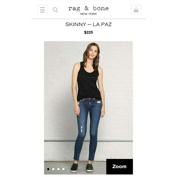$225 Rag & Bone La Paz Skinny Jeans - Picture 3 of 3