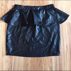 Faux leather peplum skirt Faux leather peplum skirt