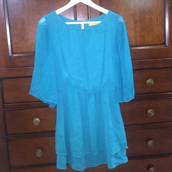 Alice and olivia turquoise dress