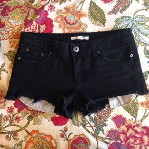 Black Jean Shorts