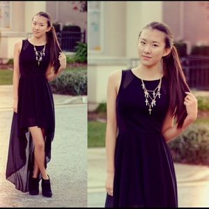 Black H&M High-Low Dress