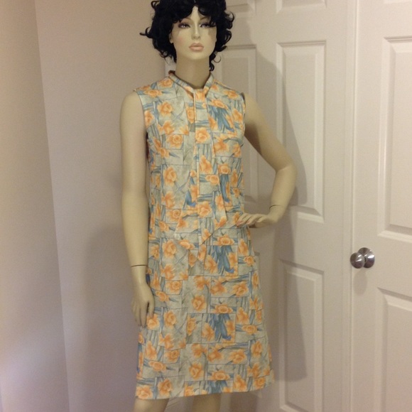 Vintage handmade daffodil dress with jacket OOAK - Picture 2 of 4