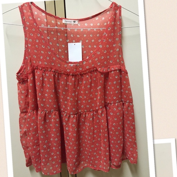 Soprano Tiered babydoll tank - Picture 1 of 4